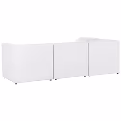 Modular Corner Sofa LEMVIG Corduroy Off-White with Ottoman 4 Seater Right Hand