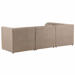 Modular Corner Sofa LEMVIG Corduroy Taupe with Ottoman 4 Seater Right Hand
