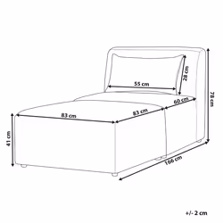 Chaise Longue LEMVIG Corduroy Off-White