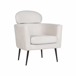 Fabric Armchair White SOBY