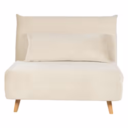 Single Sofa Bed SETTEN Velvet Cream