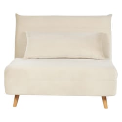 Single Sofa Bed SETTEN Velvet Cream