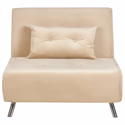 Single Sofa Bed FARRIS Velvet Sand Beige