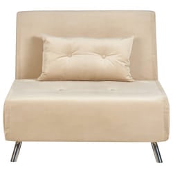 Single Sofa Bed FARRIS Velvet Sand Beige