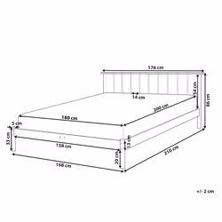 Bed Pine Wood BARRET 160 x 200 cm (EU King Size) Brown - Additional view 4