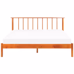 Bed Pine Wood BARRET 160 x 200 cm (EU King Size) Brown - Additional view 5