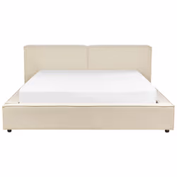Bed Corduroy LINARDS 180 x 200 cm (EU Super King) Beige
