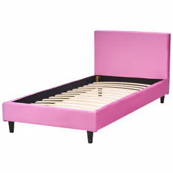 Velvet EU Single Size Bed Fuchsia Pink FITOU