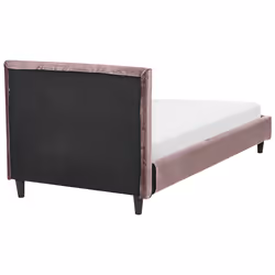 Velvet EU Single Size Bed Pink FITOU - Additional view 5