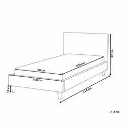 Fabric EU Single Size Bed Light Grey FITOU