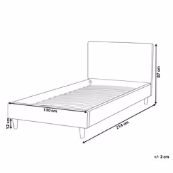 Bed Frame Cover Velvet FITOU 90 x 200 cm Light Blue