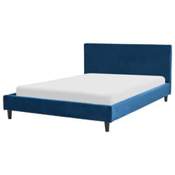 Bed Velvet FITOU 140 x 200 cm (EU Double) Dark Blue