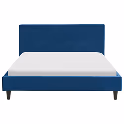 Bed Velvet FITOU 140 x 200 cm (EU Double) Dark Blue