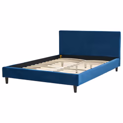 Bed Velvet FITOU 140 x 200 cm (EU Double) Dark Blue - Additional view 4