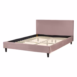 Bed Velvet FITOU 140 x 200 cm (EU Double) Pink