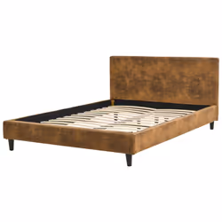 EU Double Size Bed Frame Cover Brown FITOU