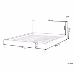 EU Double Size Bed Frame Cover Beige FITOU