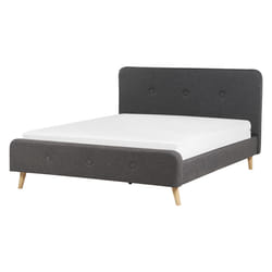 Bed Fabric RENNES II 160 x 200 cm (EU King Size) Dark Grey