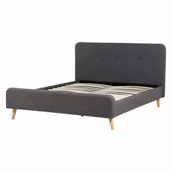 Bed Fabric RENNES II 160 x 200 cm (EU King Size) Dark Grey