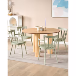 Set of 4 Dining Chairs MORILL Light Green