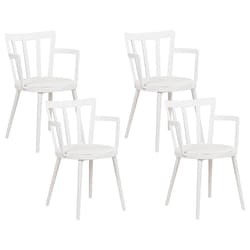 Set of 4 Dining Chairs MORILL White