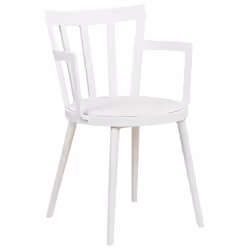 Set of 4 Dining Chairs MORILL White