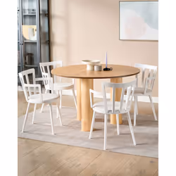 Set of 4 Dining Chairs MORILL White
