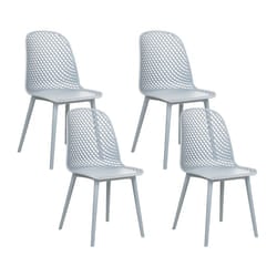 Set of 4 Dining Chairs EMORY Light Blue