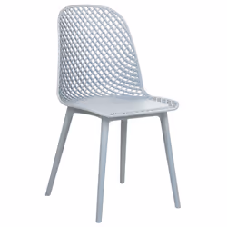 Set of 4 Dining Chairs EMORY Light Blue