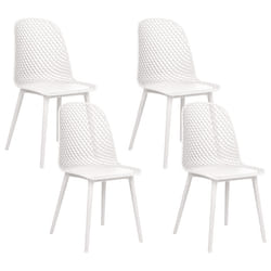 Set of 4 Dining Chairs EMORY White