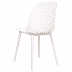 Set of 4 Dining Chairs EMORY White