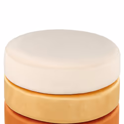 Pouffe LOUIN Velvet Orange 48 cm 48 cm 41 cm