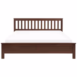 Bed Pine Wood MAYENNE 180 x 200 cm (EU Super King) Dark Brown