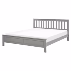 Bed Pine Wood MAYENNE 160 x 200 cm (EU King Size) Grey