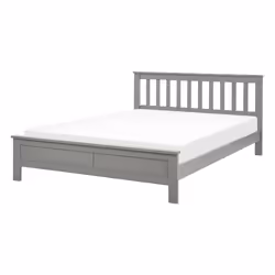 Bed Pine Wood MAYENNE 140 x 200 cm (EU Double) Grey