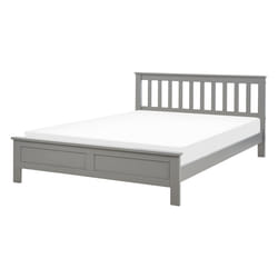 Bed Pine Wood MAYENNE 140 x 200 cm (EU Double) Grey
