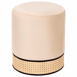 Pouffe YANKTON Velvet Beige 35 cm 35 cm 42 cm