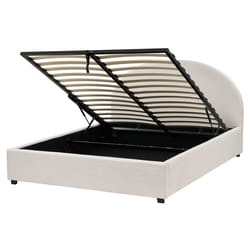 Ottoman Bed Fabric VAUCLUSE 160 x 200 cm (EU King Size) Light Beige