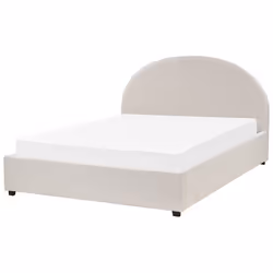 Ottoman Bed Fabric VAUCLUSE 160 x 200 cm (EU King Size) Light Beige