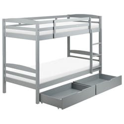 Bunk Bed with Drawers Pine Wood REGAT 90 x 200 cm (EU Single) Grey