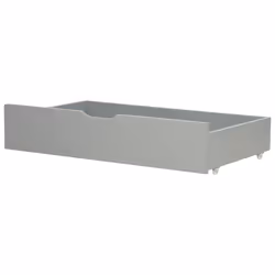 Set of 2 Bed Storage Drawers Pine Wood RUMILLY Grey