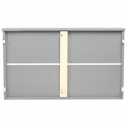 Set of 2 Bed Storage Drawers Pine Wood RUMILLY Grey - Additional view 4