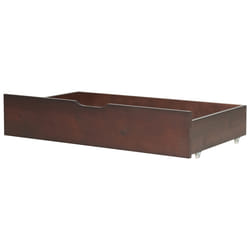 Set of 2 Bed Storage Drawers Pine Wood RUMILLY Dark Brown