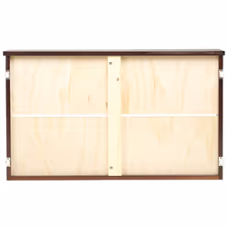 Set of 2 Bed Storage Drawers Pine Wood RUMILLY Dark Brown