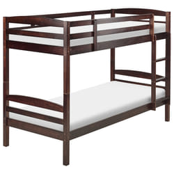 Bunk Bed Pine Wood REGAT 90 x 200 cm (EU Single) Dark Brown