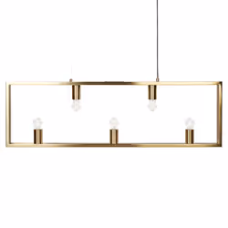 Metal 5 Light Pendant Lamp Brass BAYAS