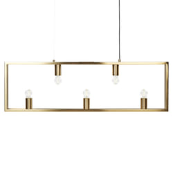 Metal 5 Light Pendant Lamp Brass BAYAS
