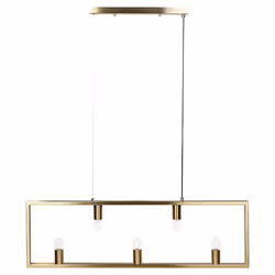 Metal 5 Light Pendant Lamp Brass BAYAS