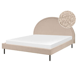 Bed Boucle MARGUT 160 x 200 cm (EU King Size) Beige