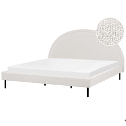 Bed Boucle MARGUT 180 x 200 cm (EU Super King) White